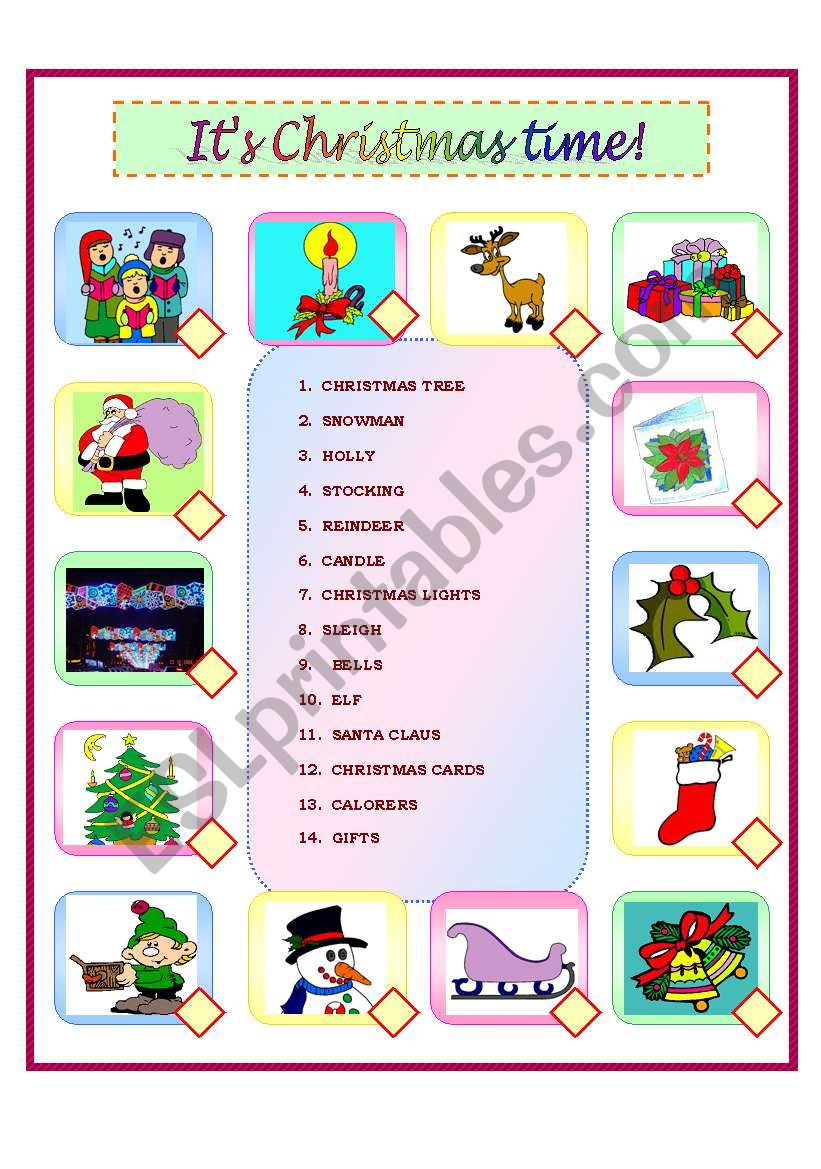It`s Christmas time worksheet